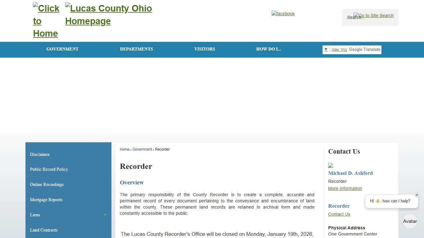 Recorder | Lucas County, OH - Official Website