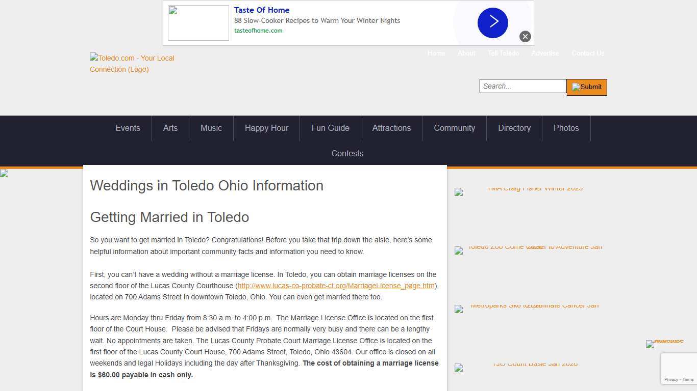 Weddings in Toledo Ohio Information - Toledo.com